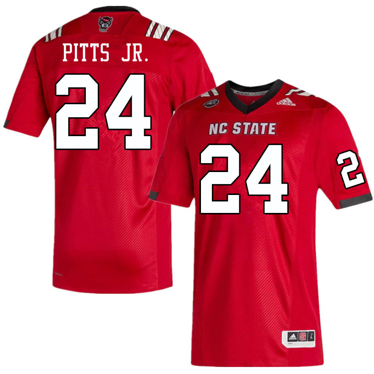 Men #24 Derrek Pitts Jr. NC State Wolfpack College Football Jerseys Sale-Red - Click Image to Close